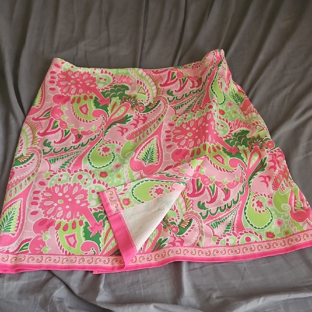 Island Republic Pink and‎ Green Floral Mini Skirt